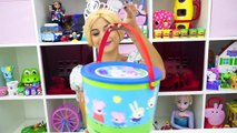 Frozen ELsa & Cinderella Disney Princess Set! Peppa Pig Play Doh toys for kids-WJIPF