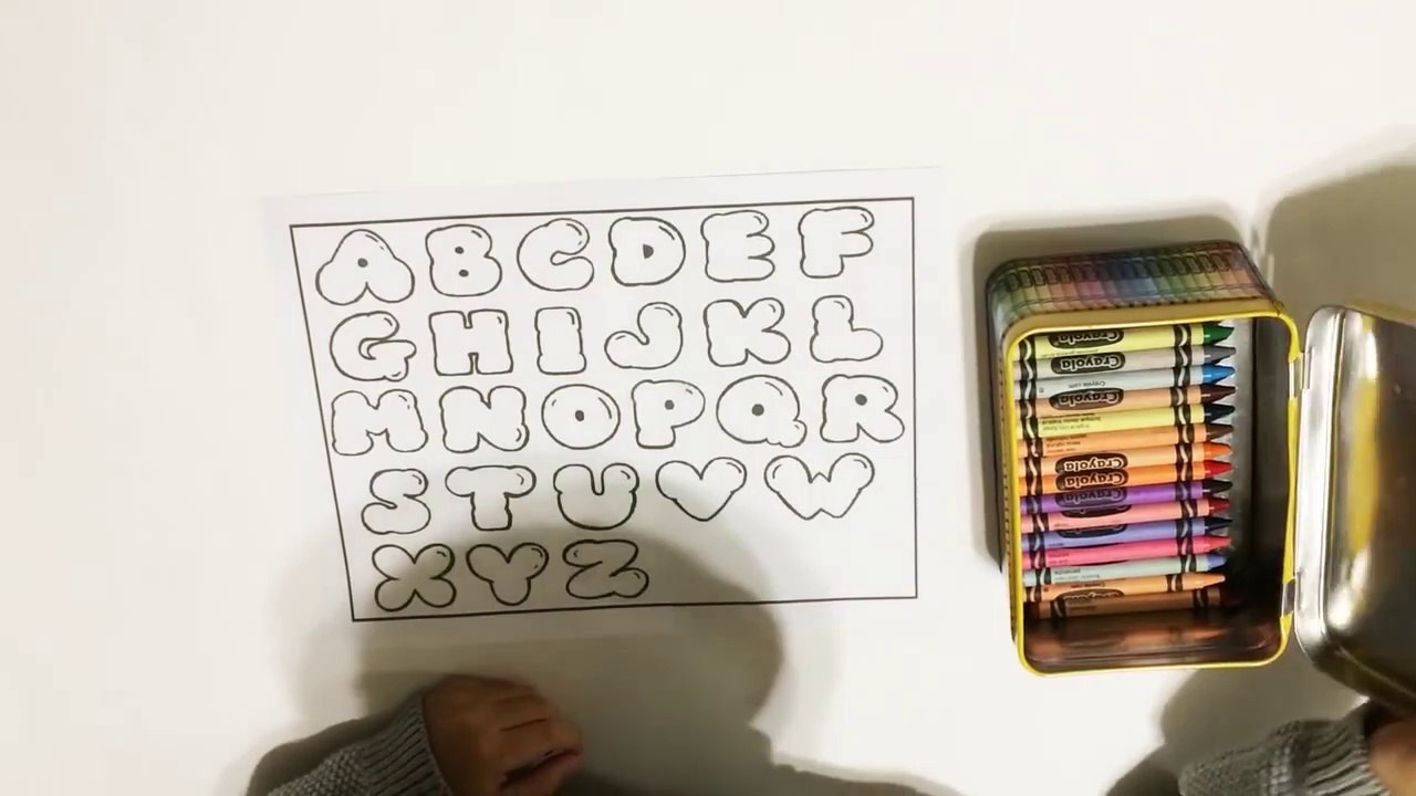 Crayola Crayon, Learning ABC phonics by coloring with Crayola Crayons _ ABC song video for