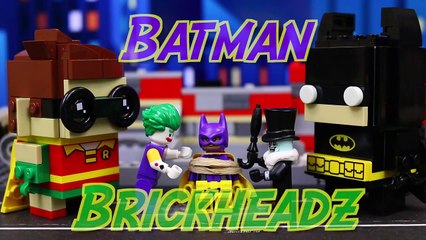 Lego Batman Movie Brickheadz Joker and Penguin kidnap Batgirl rescued by Batman and Robin-ApQ5quW