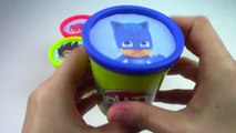 Learn Colors PJ MASKS Playdoh Cans Surprise Toys PJ MASKS Learning Colors Modeling Clay For Kids-Iu5