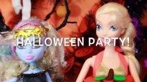 HALLOWEEN PRANK Barbie Frozen Monster High Doll Parody Play-Doh Halloween Costumes DIY KIDS Trick-i
