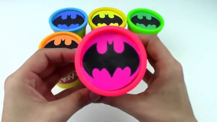 Play Doh Superhero Rainbow Learning Colors BATMAN Play Doh Cans Surprise Playdough Superhero-L_jbdr53Q