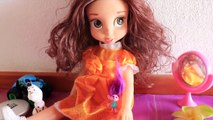 PRINCESS BELLE Beauty & the Beast MAKEOVER DRESS UP Make Up Hair Disney Movie Toys-uc5o
