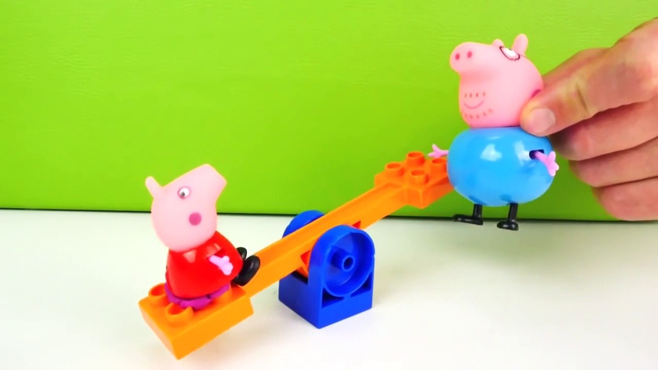 Peppa Pig - PURPLE SAND! Toy Trucks & Tractors LEGO House Play Doh Toys for Kids. Videos for kids-lX