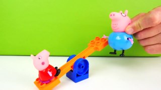 Peppa Pig - PURPLE SAND! Toy Trucks & Tractors LEGO House Play Doh Toys for Kids. Videos for kids-lXf81MZM