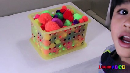 learn numbers 1-10 surprise eggs , fridge number magnets and colorful pompoms-7Kzz8