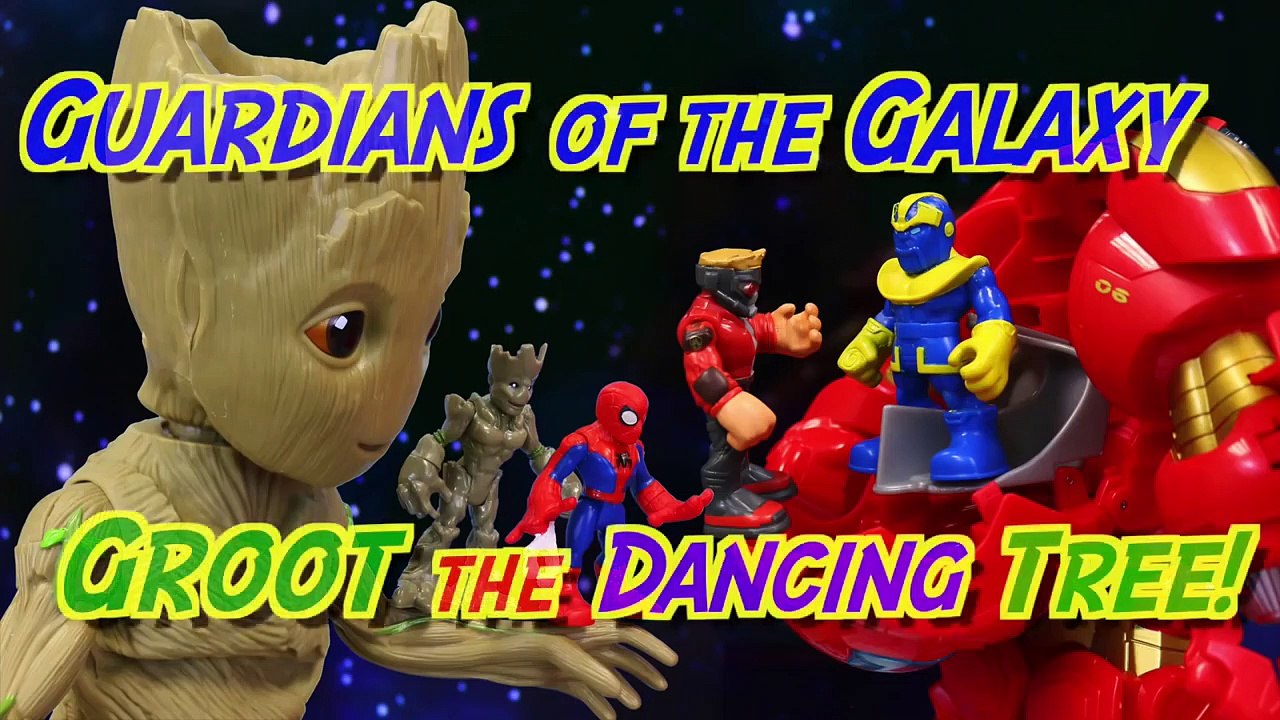 Guardians of the Galaxy Vol. 2 Giant Baby Groot Star-Lord Drax Spiderman Rocket Raccoon Fight Thanos-oAN0Qpps