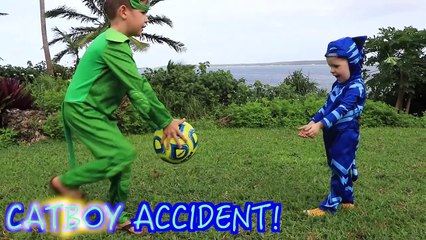 PJ MASKS IRL GET HURT Catboy Hit Too Much Gekko In Real Life Funny Injury Medical Episode-6xCrX