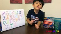 Nerf War - ABC Letters Alphabets and Monster Trucks_ Unboxing NERF STRYFE-Tg30