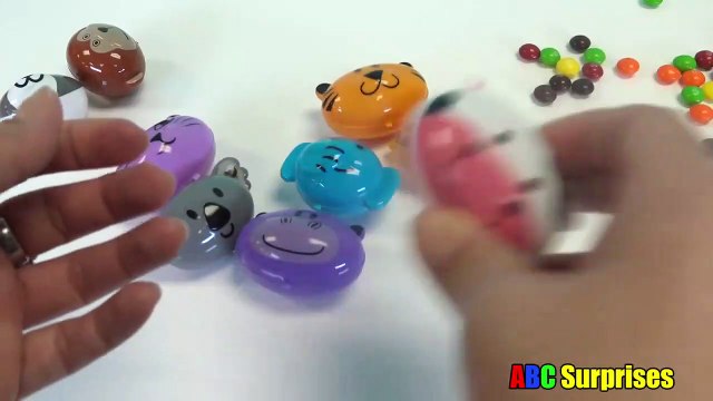 Best Learning Video for Kids Learn COLORS Learn Animals Easter Egg Surprise Skittles Candy ABC-chkBDQGD