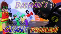 Lego Batman Movie Giant Problem Batman and Robin Transform to Huge Gigantic Lego Minifigures-0