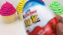 Baby Doll Kinder Joy Ice Cream Cups Surprise Toys Doraemon PJ Mask Fun & Learn Colors for Kids-c5u