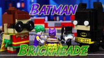 Lego Batman Movie Brickheadz Joker and Penguin kidnap Batgirl rescued by Batman and Robin-ApQ