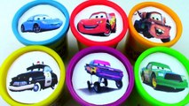 Rainbow Learning Colors DISNEY CARS Playdoh Cans Surprise DisneyCars Clay Modelling-va