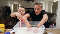 SLIME Recipe! Color Changing GIANT Crunchy FLUFFY SLIME Disaster-__