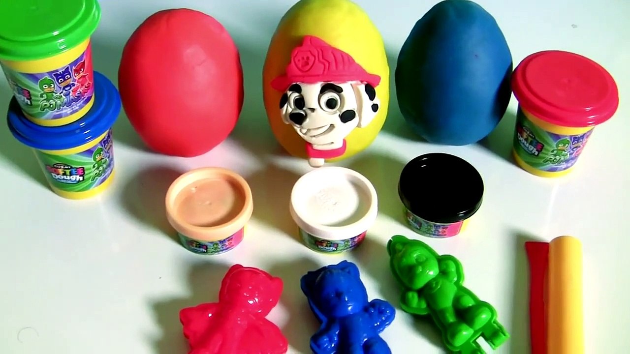 Softee Dough PJ Masks Mold 'n Play 3D Figure Maker Play-Doh Paw Patrol Surprise Catboy Gekko Owlette-U5GFW