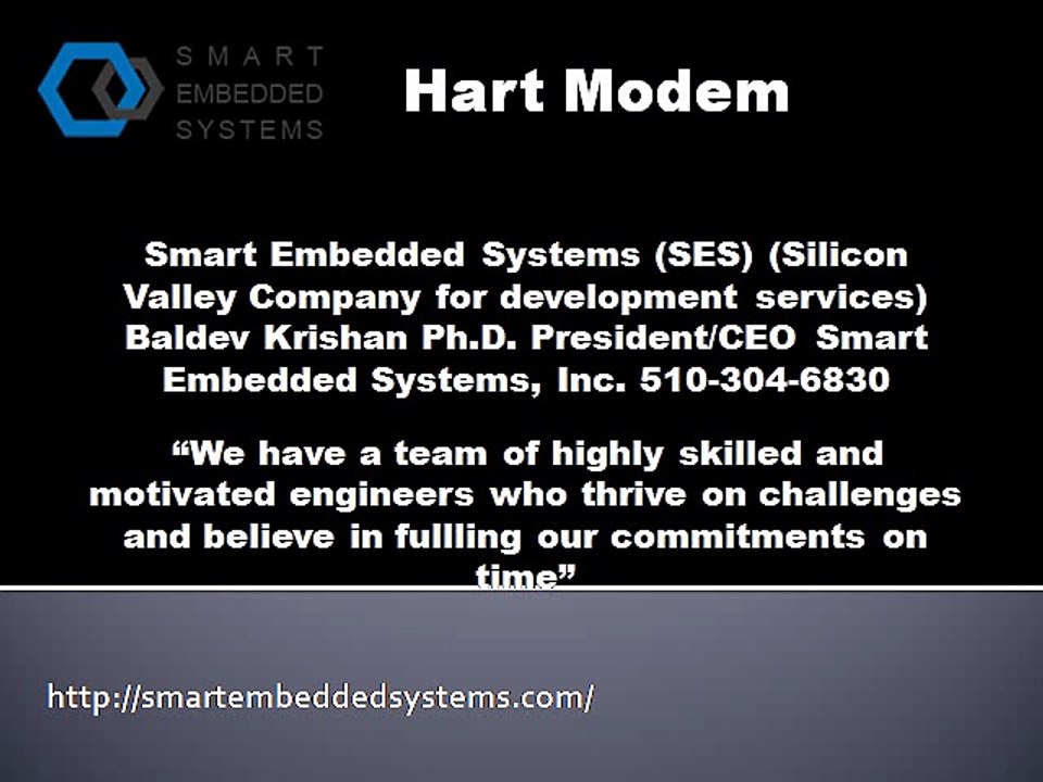 HART STACK for controls- Smartembeddedsystems.com- Modem for HART-  HART devices Solution- Hart modem