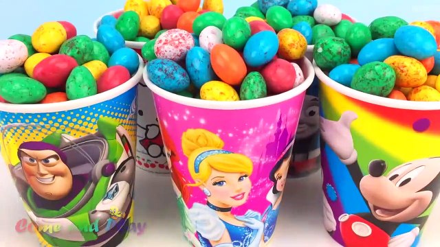 M&M Surprise Cups Disney TMNT Toy Story Hello Kitty Learn Colors Play Doh Dorami Animals Molds Kids-8t-Z9N