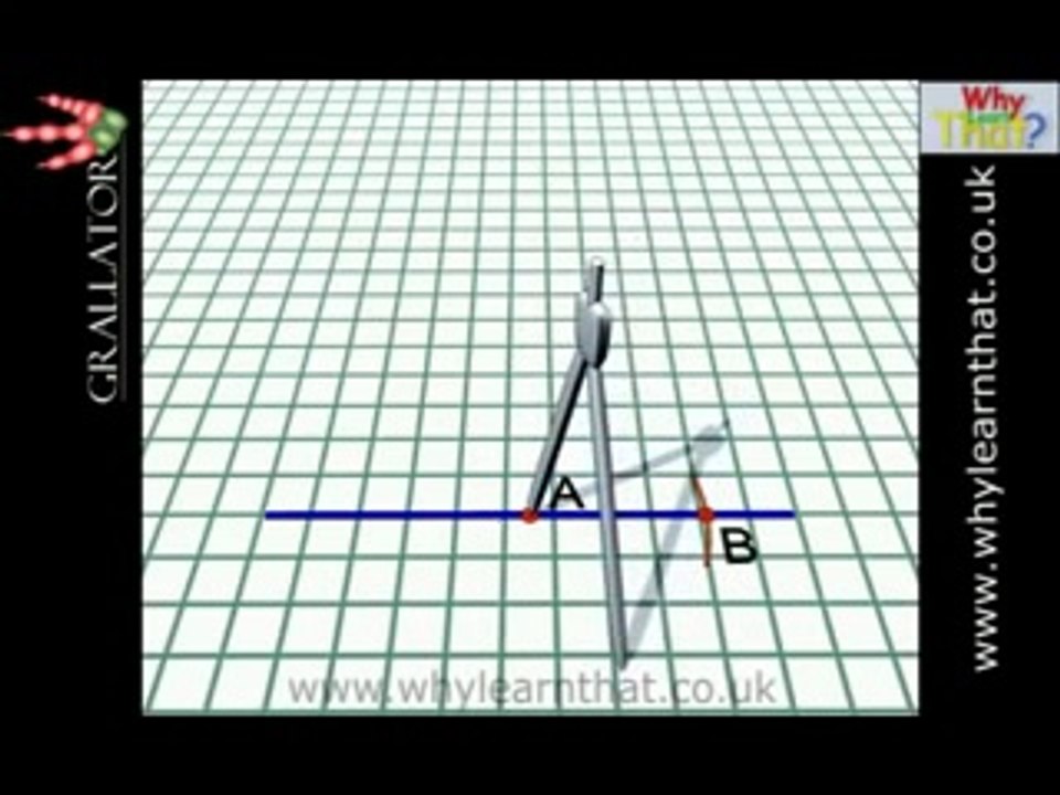 How to draw a perpendicular to a line from a point on the line--H8Yf