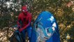 GIANT EGG SURPRISE OPENING BATMAN VS SPIDERMAN Super Heroes Toys & Real Life Superhero Kids Video-WJpc