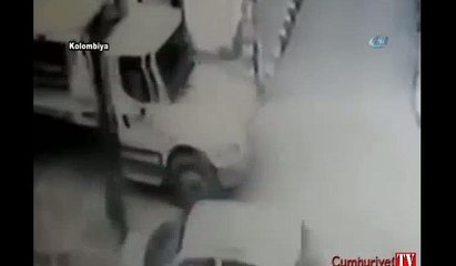 Temizlik işçisinin feci ölümü kamerada