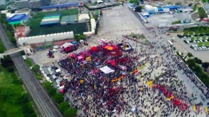 Bakırköy'de 1 Mayıs Coşkusu Havadan Görüntülendi