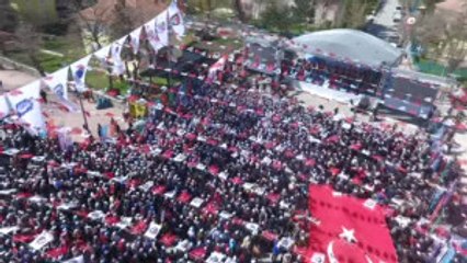 Erzurum'da 1 Mayıs Coşkusu Havadan Görüntülendi