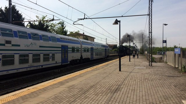 LOCOMOTIVA A VAPORE TRANSITA A PREGANZIOL TV
