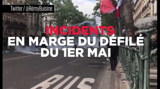 Cocktails molotov et grenades lacrymogènes en marge du défilé syndical du 1er mai