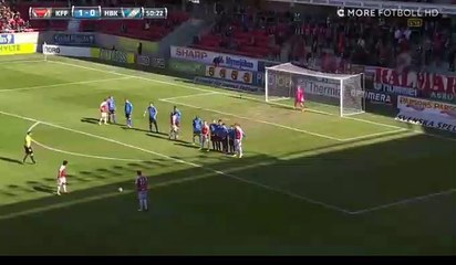 Viktor Elm Free Kick Goal HD - Kalmar 2-0 Halmstad 01.05.2017