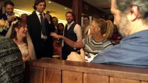 Amy Schumer in Irish singalong with Glen Handsard and Judd Apatow for newlyweds in Dublin pub
