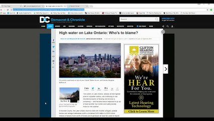 Heavy rains, Obama plan 2014 causing flooding along lake Onatrio