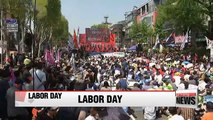 Thousands of workers gather to commemorate International Workers' Day