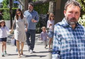 Affleck Caught Looking ROUGH At Church With Jen & The Kids