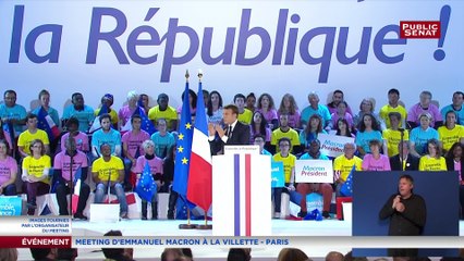 "Avec la sortie de l'euro, Marine Le Pen annonce l'appauvrissement de tous les Français" Emmanuel Macron