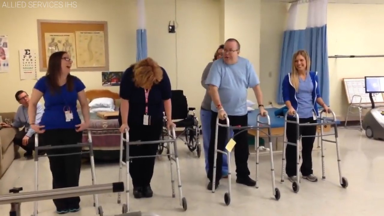 This Man And His Therapists Lined Up To Dance F...