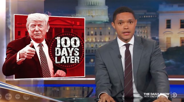 Late-night laughs: Trump's first 100 days