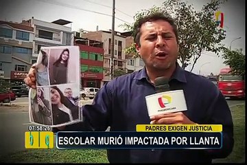 Exigen justicia para escolar que murió tras ser impactada por llanta de camioneta