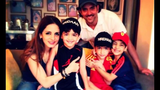 Hrithik Roshan with his Wife, Sons Hrehaan & Hridhaan ¦ Hrithik Roshan Family