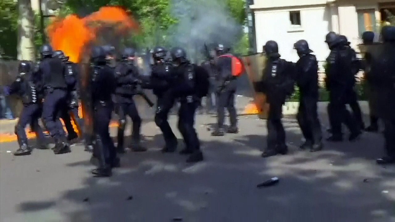 Violent Paris riots end in tear gas and fires in the capital