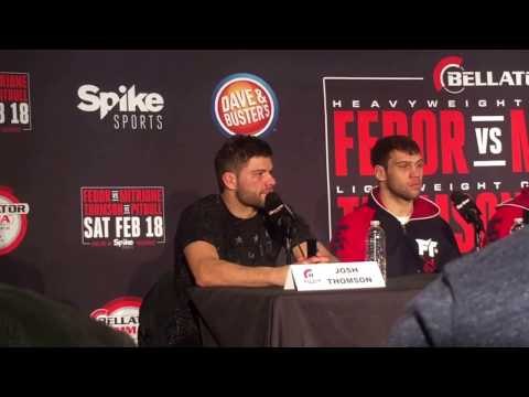 Cheick Kongo and Josh Thomson press conference bellator 172 - esnews mma