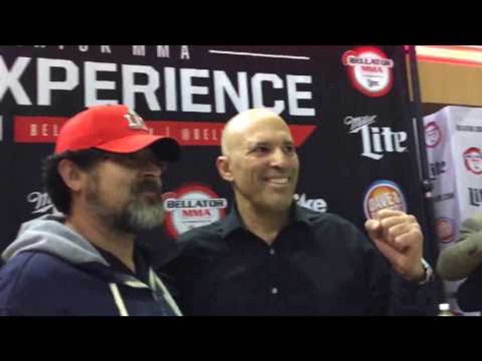 UFC hall of famer Royce Gracie , Tito Ortiz , Bellator champs autograph session