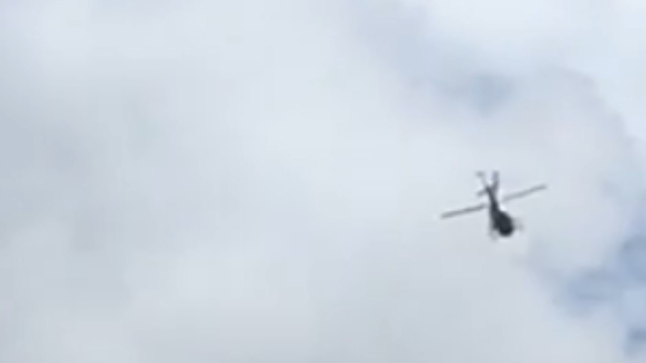 Helicóptero estatal sobrevuela La Florida