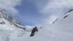 les grands montets dans la poudre à chamonix Mont-Blanc