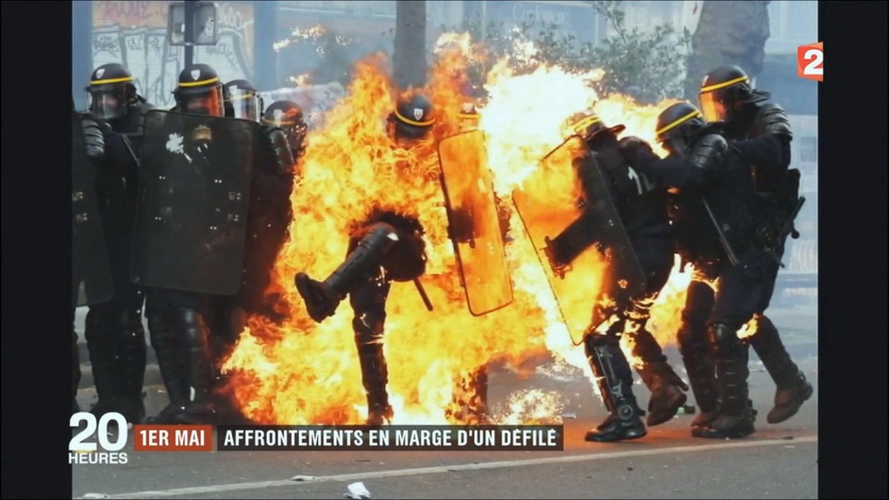 1er MAI : AFFRONTEMENTS EN MARGE D'UN DEFILE - 6 CRS BLESSES
