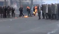 Police Attacked With Molotov Cocktails During Paris May Day Clashes