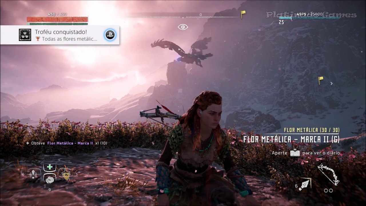 Horizon Zero Dawn - Troféu [ Todas as flores metálicas encontradas ]