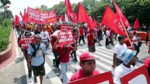 Trabajadores de Asia marchan en distintos países con el mismo objetivo