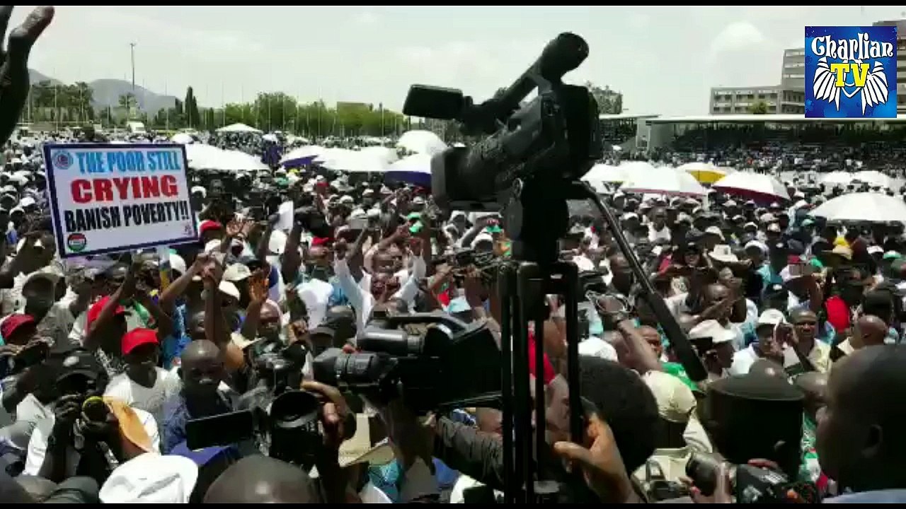 Workers Disgraced Nigerian Minister of Labor, Chris Ngige during Workers' May Day 2017 rally in Abuja