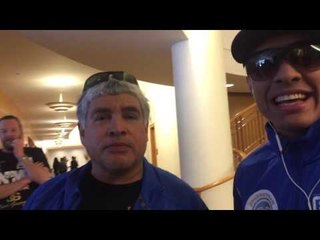 Adrian Granados and team at weigh in